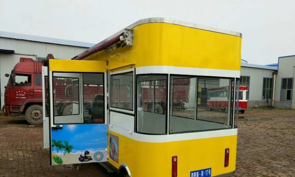 电动餐车多功能小吃车四轮 餐车多功能小吃 移动岗亭 流动车