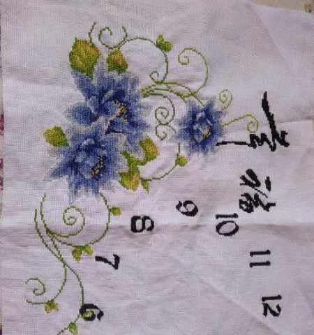 钟面夜光十字绣DIY钻石画