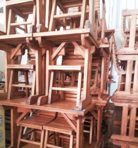 实木餐桌椅小吃桌火锅桌配套处理