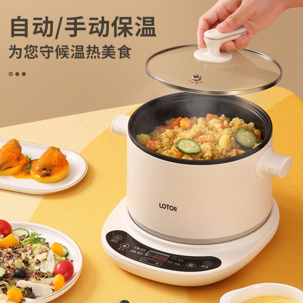 小浣熊 电煮锅多功能分体小电锅宿舍火锅迷你料理锅炒菜煮面泡面锅炒锅