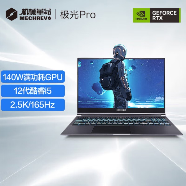 机械革命（MECHREVO）极光Pro 12代英特尔酷睿i5 15.6英寸游戏本 笔记本电脑(i5-12450H 16G 512G RTX3060满血