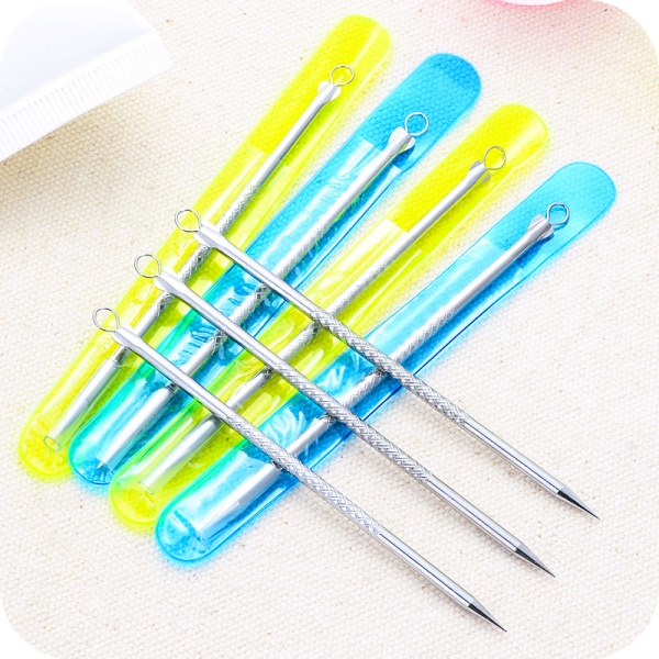 粉刺挤压器鼻头挤痘痘器排青春豆针 挑痘夹子弯头工具