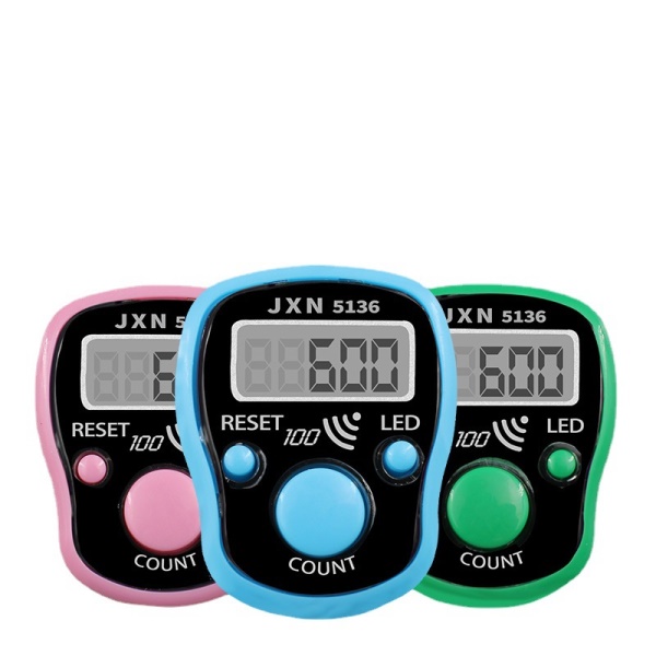 外贸款新款手指计数器 LED夜光灯指环计数器 带声音计数器记数器