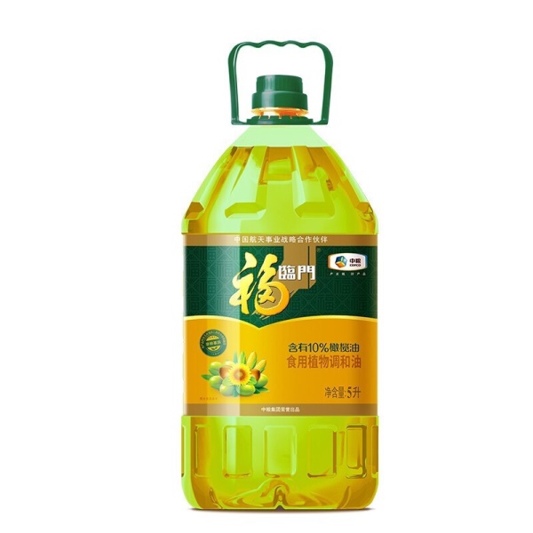 中粮福临门橄榄清香食用植物调和油5L 食用油 节...